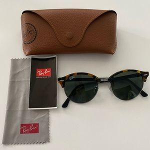 RayBan Round Clubmaster Tortoise and Silver